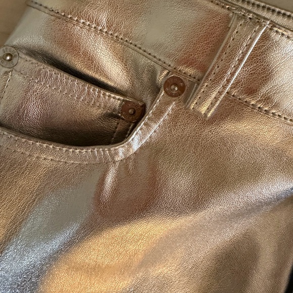 STAUD Metallic Silver Pencil Skirt - Picture 3 of 6